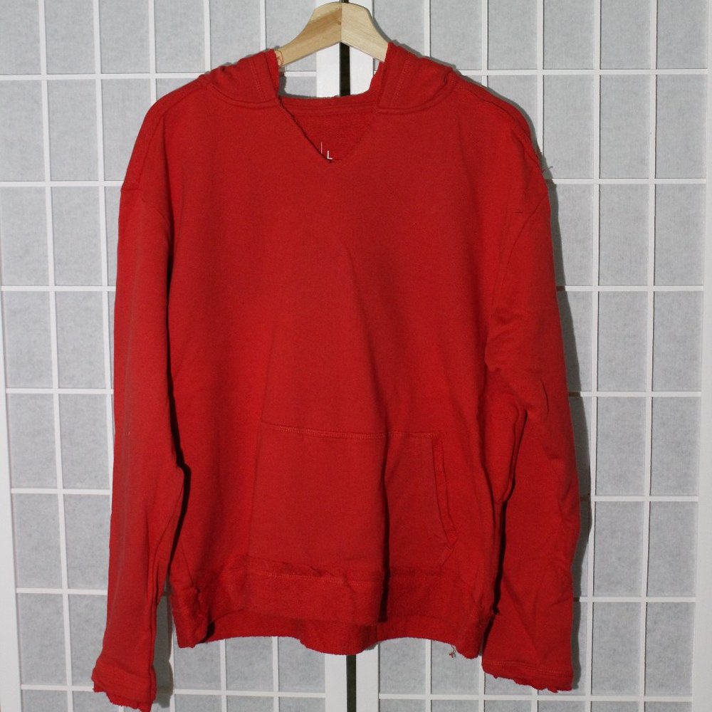 Women's Red Semi-cropped Hoodie (SUG14)